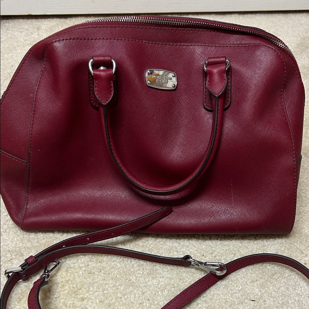 Elegant Red Michael Kors Handbag